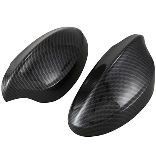 TUHBCX Auto Spiegelkappen Schwarz Carbon Fiber Auto Auto Rück Seite Spiegel Abdeckung Kappe Rückspiegel Gehäuse Für 3 Serie E90 318 320I 325I 330I 5116 Rückspiegel Abdeckung Kappe von TUHBCX