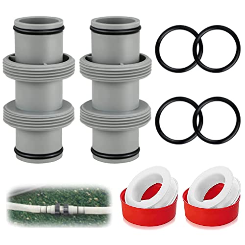 TUIBEIDAMAI Pool Schlauchverbinder 38mm,Poolschlauch 38mm Verbinder,Pool Anschlussset 38mm,2 Stück Schlauchverbinder 38mm,Poolschlauch Adapter für Bestway Coleman, Pool Schlauchverbinder Verlängerung von TUIBEIDAMAI