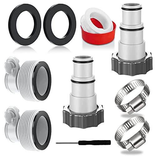 TUIBEIDAMAI Pool Adapter 32 auf 38,Poolschlauch Adapter,4 Stück Schlauchadapter Pool,Pool Schlauch Adapter Set,Pool Zubehör Schlauchadapter,Schlauchadapter für Pumpe,Adapter a für intex Pool von TUIBEIDAMAI