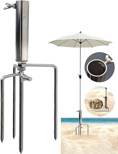 TUIBEIDAMAI Schirmständer Strand Metall, Rasendorn für Sonnenschirm,Sonnenschirm erdspiess Ø36mm, Abnehmbarer Sonnenschirmständer Erdspieß, Sonnenschirmhalter Strand für Angeln,Garten,Strand Camp von TUIBEIDAMAI