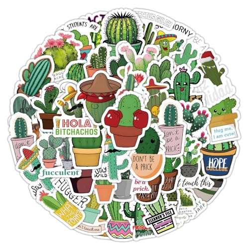 100Stück Kaktus Aufkleber für Kühlschrank,Motorrad,Fahrrad,Auto,Fahrrad, Stoßstange,Laptop,Wasserdicht Vinyl niedliche Pflanze Sticker, Geschenk für Erwachsene Mädchen Kinder,Grüne Cactus Aufkleber 100Stück Kaktus Aufkleber für Kühlschrank,Motorrad,Fahrrad,Auto,Fahrrad, Stoßstange,Laptop,Wasserdicht Vinyl niedliche Pflanze Sticker, Geschenk für Erwachsene Mädchen Kinder,Grüne Cactus Aufkleber von TUIOBUN