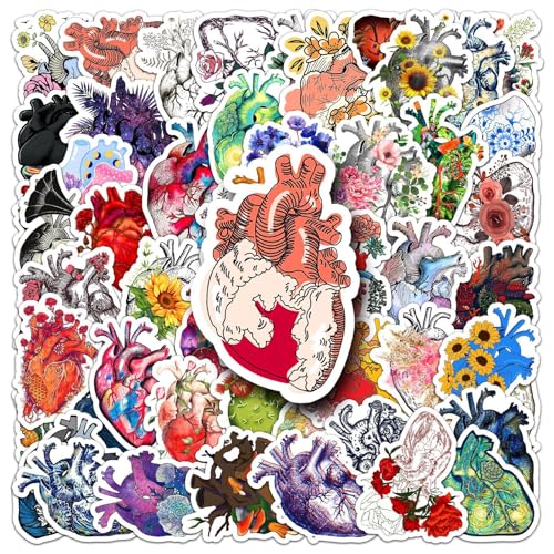 50Stück Organ Anatomie Aufkleber für Fahrrad,Gepäck,Skateboard,Stoßstange,Motorrad,Kühlschrank, Laptop,Herz Organ Wasserfeste Aufkleber,Erwachsene Kinder Geschenk,Niedliche Aesthetic Graffiti Sticker 50Stück Organ Anatomie Aufkleber für Fahrrad,Gepäck,Skateboard,Stoßstange,Motorrad,Kühlschrank, Laptop,Herz Organ Wasserfeste Aufkleber,Erwachsene Kinder Geschenk,Niedliche Aesthetic Graffiti Sticker von TUIOBUN