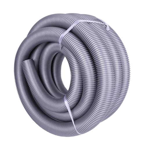 Grauer PVC-Gewindeschlauch For Staubsauger, Staubabsaugung, Rauchabzugsrohr, Luftschlauch, 1 Meter, Innendurchmesser 30–100 Mm, 1000 Mm, 1 Stück(1000MM_INNER DIAMETER 100MM) von TUITA