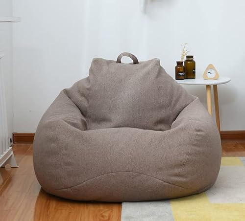 Große, kleine, Faule Sitzsäcke für Sofas, Überzug für Stühle ohne Füllung, Leinenstoff, Liegesitz, Sitzsack, Pouf, Puff, Couch, Tatami, Wohnzimmer von TUITA