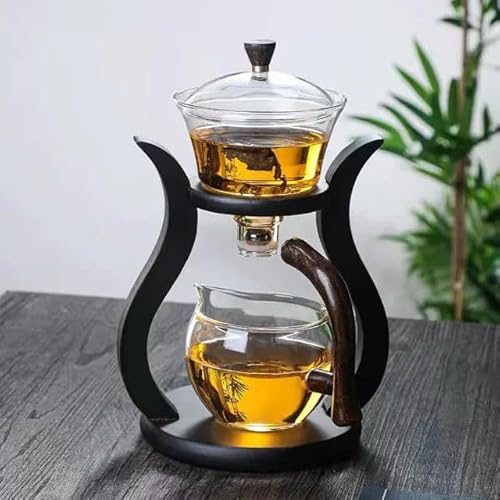 Hitzebeständiges Glas-Teeset, magnetische Wasserumleitung, rotierende Deckelschüssel, automatische Teemaschine, faule Kungfu-Teekanne zum Trinken von TUITA