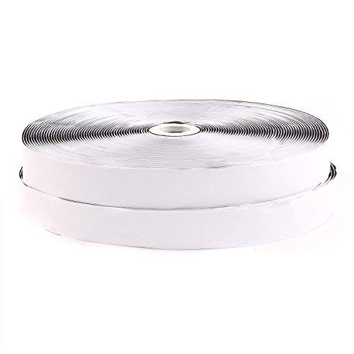 TUKA 25m x 20mm Klettband selbstklebend (25 meter Flauschband & 25m Hakenband), 20mm breit Klebender Klettverschluss, Langfristig Extra Stark Haftkraft Flausch & Haken, Schwarz TKB5008 black von TUKA-i-AKUT