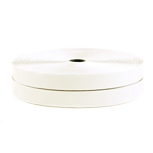 TUKA 25m x 25mm Klettband selbstklebend (25 meter Flauschband & 25m Hakenband), 25mm breit Klebender Klettverschluss, Langfristig Extra Stark Haftkraft Flausch & Haken, Creme TKB5009 ivory von TUKA-i-AKUT