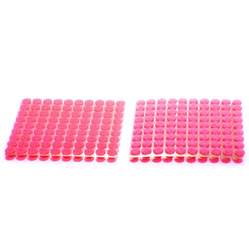 TUKA 450 Paar Klettpunkte 10 mm Selbstklebend, Stark und Robust Haken und Schlaufe Aufkleben, Klett - Klebe - Punkte, Klett Punkte, 450 Haken & 450 Schlaufe Punkte, Rot, TKB5025 red von TUKA-i-AKUT