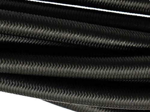 TUKA [98 m x 6mm] Expanderseil Gummiseile Elastische Schnur, Gummikordel Spannseil Planenseil Gummileine Elastic Seil Gummikordel, für Plane LKW Netze Zelte Abdeckungen usw. Schwarz, TKB5089-black von TUKA-i-AKUT