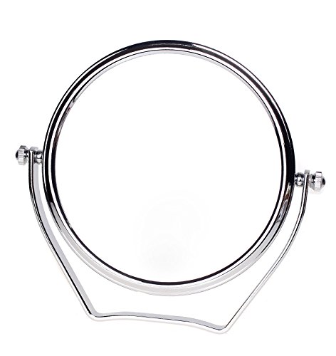 TUKA Designed Kosmetikspiegel 10 Fach, 6 inch Doppelseitiger Tischspiegel Handspiegel Reisespiegel, 360° drehbar Rasierspiegel Badezimmerspiegel verchromten : Normal + 10x Vergrößerung, TKD3102-10x von TUKA-i-AKUT