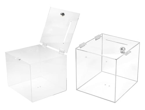 TUKA-i-AKUT 2X Acryl Losbox 25x25x25cm Abschließbar, 3mm Extra Stark Acrylglas Aktionsbox mit Schloß, Spendenbox Einwurfbox Gewinnspielbox Wahlurne Acrylbox Versperrbar, Transparent TKD8260-25cm-2X TUKA-i-AKUT 2X Acryl Losbox 25x25x25cm Abschließbar, 3mm Extra Stark Acrylglas Aktionsbox mit Schloß, Spendenbox Einwurfbox Gewinnspielbox Wahlurne Acrylbox Versperrbar, Transparent TKD8260-25cm-2X von TUKA-i-AKUT