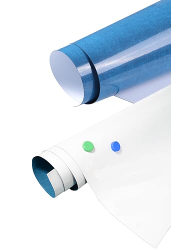 TUKA-i-AKUT 2er 120 x 90cm Haftgrund für Magnete, Beschreibbar Selbstklebend Whiteboard Folie, Nass Abwischbar, Premium-Kleber, Ferrofolie Eisenfolie, 120 x 90cm, Weiß, TKD9020-white-120x90cm-2X von TUKA-i-AKUT