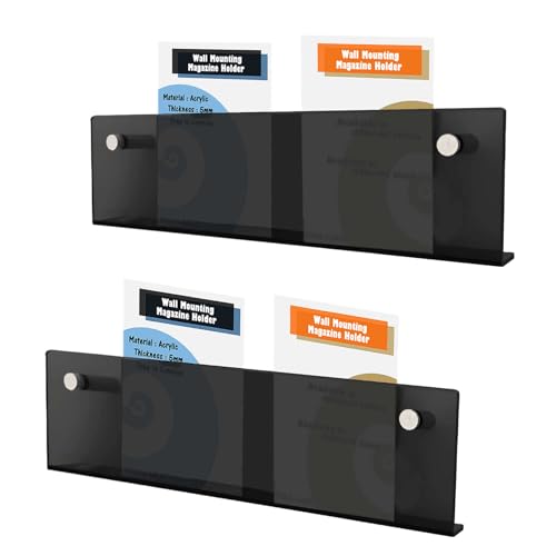 TUKA-i-AKUT 2er 60cm Wand Prospekthalter Acryl Extra Stark, Zeitschriftenhalter Wandregale für Zeitschriften Zeitungen Prospekte Broschür Bücher, Wandhalter Schwarz TKD8256-60cm-2x TUKA-i-AKUT 2er 60cm Wand Prospekthalter Acryl Extra Stark, Zeitschriftenhalter Wandregale für Zeitschriften Zeitungen Prospekte Broschür Bücher, Wandhalter Schwarz TKD8256-60cm-2x von TUKA-i-AKUT