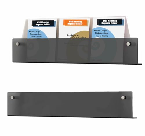 TUKA-i-AKUT 2er 80cm Wand Prospekthalter Acryl Extra Stark, Zeitschriftenhalter Wandregale für Zeitschriften Zeitungen Prospekte Broschür Bücher, Wandhalter Schwarz TKD8256-80cm-2x TUKA-i-AKUT 2er 80cm Wand Prospekthalter Acryl Extra Stark, Zeitschriftenhalter Wandregale für Zeitschriften Zeitungen Prospekte Broschür Bücher, Wandhalter Schwarz TKD8256-80cm-2x von TUKA-i-AKUT