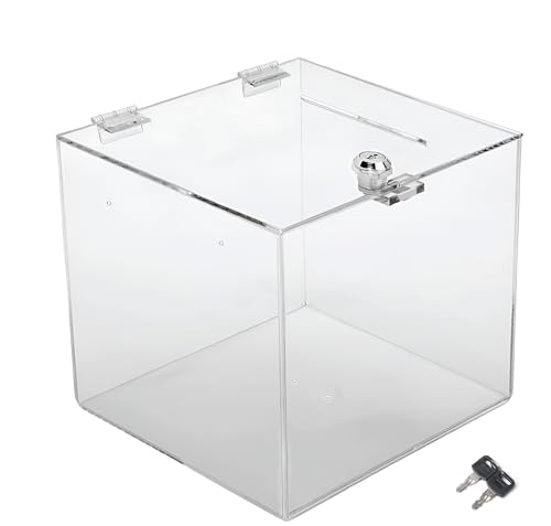 TUKA-i-AKUT Acryl Losbox 25x25x25cm Abschließbar, 3mm Extra Stark Acrylglas Aktionsbox mit Schloß, Spendenbox Einwurfbox Gewinnspielbox Wahlurne Acrylbox Versperrbar, Transparent TKD8260-25cm TUKA-i-AKUT Acryl Losbox 25x25x25cm Abschließbar, 3mm Extra Stark Acrylglas Aktionsbox mit Schloß, Spendenbox Einwurfbox Gewinnspielbox Wahlurne Acrylbox Versperrbar, Transparent TKD8260-25cm von TUKA-i-AKUT