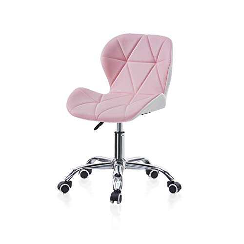 TUKAILAI Bürostuhl Ergonomisch aus Kunstleder, Verstellbar Drehstuhl mit Höhenverstellbar 360° Drehbar Rollen,Schreibtischstuhl Color-Blocking-Design für Büro Schlafzimmer,Kinder Mädchen, Rosa&Weiß von TUKAILAI