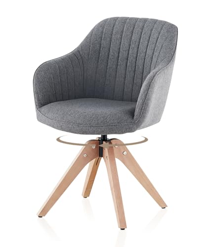TUKAILAI Drehstuhl Esszimmer Leinen, Esszimmerstühle Drehbar mit Armlehnen Rückenlehne Massivholzbeine,Küchenstuhl Polsterstuhl Armlehnenstuhl Stuhl Sessel für Wohnzimmer Küche Schlafzimmer, Grau TUKAILAI Drehstuhl Esszimmer Leinen, Esszimmerstühle Drehbar mit Armlehnen Rückenlehne Massivholzbeine,Küchenstuhl Polsterstuhl Armlehnenstuhl Stuhl Sessel für Wohnzimmer Küche Schlafzimmer, Grau von TUKAILAI