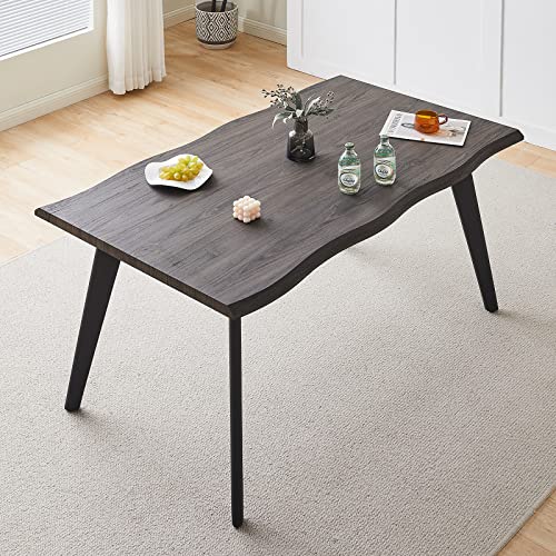 TUKAILAI Esstisch Holz 140cm, Küchentisch mit Wellenförmige Kante und Metallbeinen, Moderner Rechteckiger Esszimmertisch für 4-6 Personen, Tisch Wohnzimmer Frühstückstisch für Küche Esszimmer, Braun TUKAILAI Esstisch Holz 140cm, Küchentisch mit Wellenförmige Kante und Metallbeinen, Moderner Rechteckiger Esszimmertisch für 4-6 Personen, Tisch Wohnzimmer Frühstückstisch für Küche Esszimmer, Braun von TUKAILAI