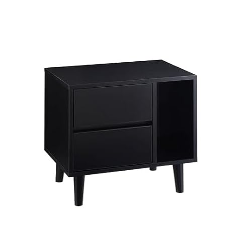 TUKAILAI Nachttisch, Nachtschrank mit 2 Schublade, Beistelltisch Modern für Wohnzimmer und Schlafzimmer, Holz Nachttisch Schrank 50 x 34 x 46.5 cm von TUKAILAI