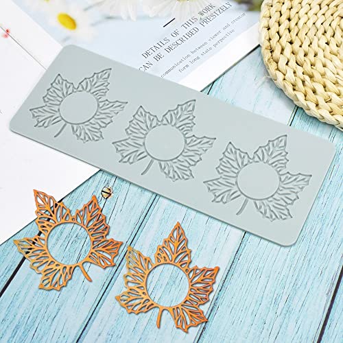 Hohle Baumblätter Silikonform Farn Blatt Pteridophyte DIY Schokolade Süßigkeiten Fondant Form 3D Lotus Silikonform Kuchen Tonform für Cupcake Topper Dekoration Zucker Handwerk Desserts (F_23,4 x 9,1 von TUKE