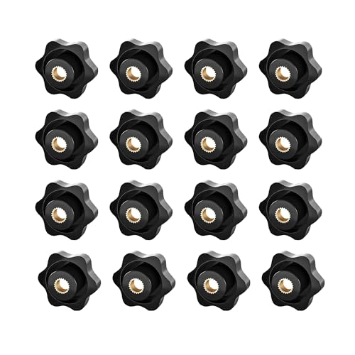 TUKEVA 16 Stück Sterngriffmutter Sterngriffschraube Äußerer Durchmesser 32mm Schwarz Kunststoff Griffmuttern Sechsecker Kunststoff Kopf Sternschraube für Möbel,Mechanische,Werkzeugmaschinen (M6x32) TUKEVA 16 Stück Sterngriffmutter Sterngriffschraube Äußerer Durchmesser 32mm Schwarz Kunststoff Griffmuttern Sechsecker Kunststoff Kopf Sternschraube für Möbel,Mechanische,Werkzeugmaschinen (M6x32) von TUKEVA