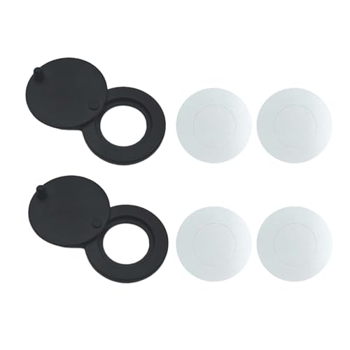 TUKEVA 2 Stück Gucklochabdeckung Türspion Abdeckung Verstellbare Guckloch Abdeckung Ohne Bohren mit Klebeband Einfache Installation für Zuhause Hotel Schlafsaal Büro Gucklochschutz (Schwarz, 16mm) von TUKEVA