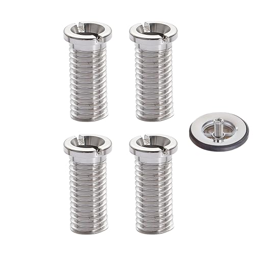 TUKEVA 4 Pcs 30 mm Edelstahl Abflusssiebschraube küchenspüle korbsieb schraube Schraube für Waschbecken Sieb Stopfen für Ablaufgarnitur Spüle Abflusssieb Küchenspüle Schock Spüle Zubehör Silber (30mm) von TUKEVA