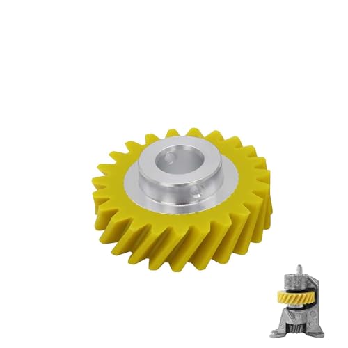 TUKEVA Mixer-Schneckengetriebe Ersatz für W10112253 Küchenmaschine Worm Gear für KitchenAid Mixer Schneckengetriebe Ersatz Schneckengetriebe Ersatz für KitchenAid Ersatzteil Gelb von TUKEVA