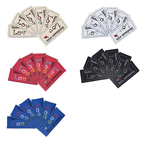 Handmade Label,Handmade Stoffetiketten,Label Nähen,Handmade Label Personalisiert,Etiketten Handmade,Handmade Label Stoff,Stoffetiketten Textiletiketten Für Klediung,Für DIY Klediung Näharbeit,30Pcs von TUKNN