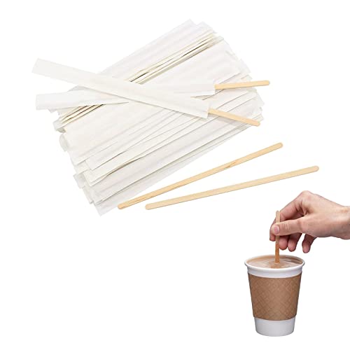 Kaffee Sticks, Holzstäbchen Kaffee, Kaffeestäbchen Holz, Einweg Kaffeestäbchen, Holzstäbchen zum Umrühren, Sticks Für Tee und Kaffee, Zum Rühren von Tee und Kaffee, 14 cm, 50 PCS von TUKNN