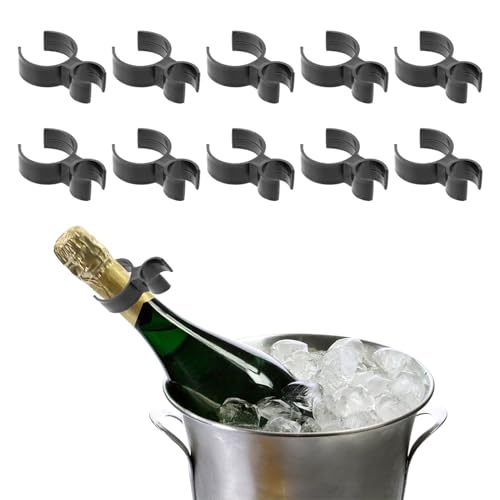 TUKNN Champagnerflaschen-Clips, Champagnerflaschen-Einzelhalter, Flasche Einzelne Halter Sicherheit Clips, Champagnerflaschen-Verlängerungsclips, Champagner Flasche Wunderkerzen Clips, 10 Stück von TUKNN