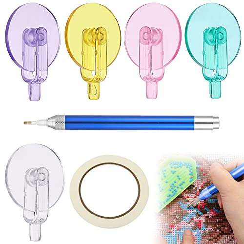 TUKNN DIY Diamant Malwerkzeug,5D Diamond Painting Werkzeug,LED Diamant Malerei Bohrstift,DIY Diamant Malerei Stift mit Licht Zubehör,Diamant Malerei Zubehör, mit 5 Rollenrad, für Diamant-Bohrstifte von TUKNN