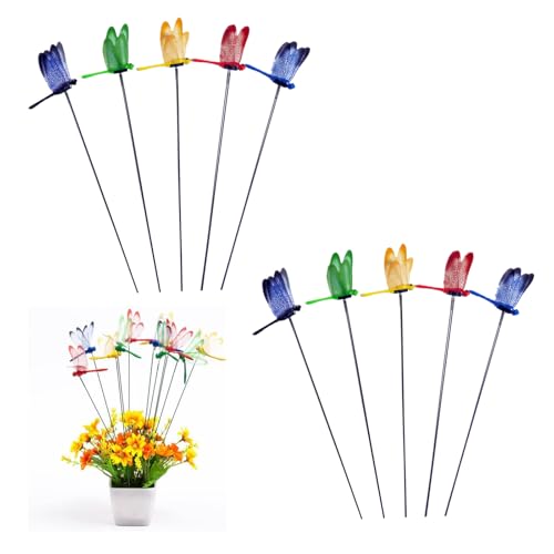 TUKNN Garten Libelle Deko,Realistisch Libellen-Gartendeko,Garten Libellen für Pflanzen Blumen Ornamente,3D Künstlich Libellenstäbe Libellen-Ornamente,Gartendeko Libellen Stangen auf Stöcke TUKNN Garten Libelle Deko,Realistisch Libellen-Gartendeko,Garten Libellen für Pflanzen Blumen Ornamente,3D Künstlich Libellenstäbe Libellen-Ornamente,Gartendeko Libellen Stangen auf Stöcke von TUKNN