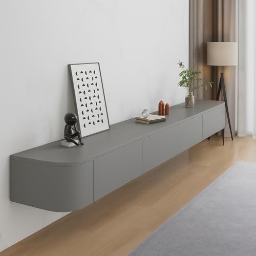 TULAZOU TV Schrank,TV Lowboard, Fernsehtisch, Fernsehschrank für das Wohnzimmer, Geeignet für das Wohnzimmer und Schlafzimmer (Grau, 120CM) von TULAZOU