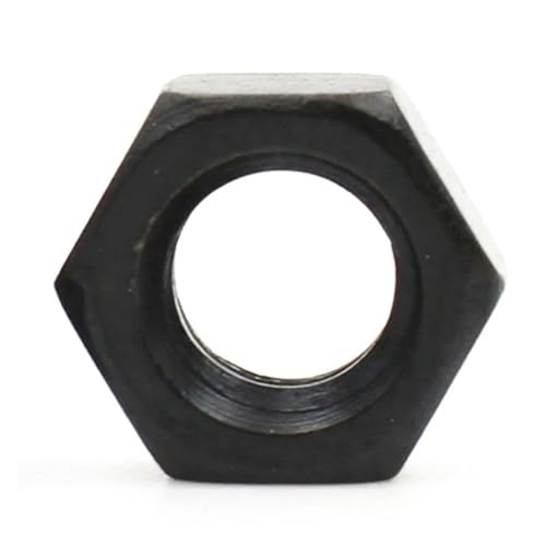 1/5/10/20/50 Stück metrische Sechskantmuttern aus schwarzem Oxid-Kohlenstoffstahl M2 M2.5 M3 M4 M5 M6 M8 M10 M12 M14 M16 M18 M20 M22 M24 M27(M27x1pc) von TULDYS