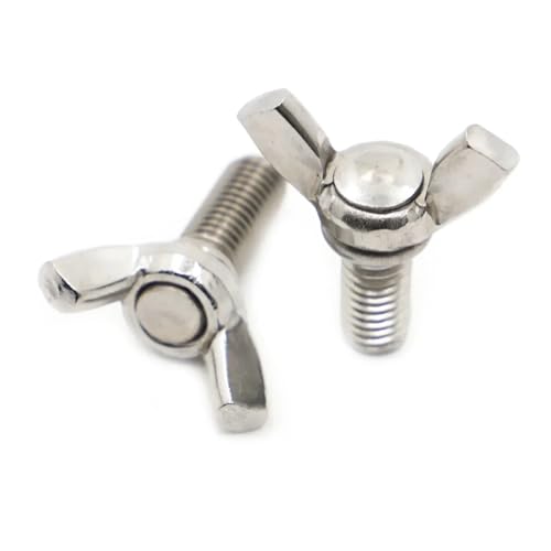 1–5 Stück M3 M4 M5 M6 M8 M10 * L DIN316 Edelstahl 304 A2-70 Schmetterlingsschraube Flügelschraube Daumenflügelschraube Klaue Handfest anziehende Schrauben(10mm,M4 5pcs) von TULDYS