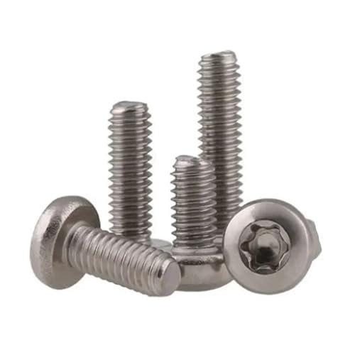 10/50 Stück Flachkopfschrauben M1.4 M1.6 M2 M2.5 M3 M4 M5 M6 M8 304 Edelstahl GB2672 Sechslappen-Rundkopfschrauben(35mm,M2 50pcs) von TULDYS