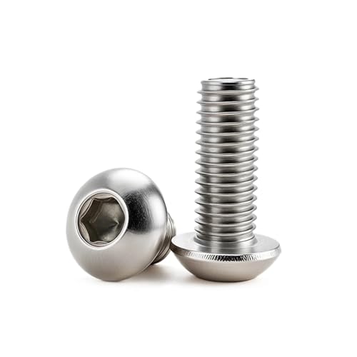 10–100 Stück ISO7380 304 A2 Runder Edelstahl G10.9 Kohlenstoffstahl Innensechskantschraube Halbrundkopfschraube Schrauben M2 M2.5 M3 M4 M5 M6(304,4mm,M4 (30pcs)) von TULDYS
