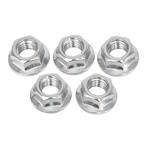 10 STÜCKE 304 Edelstahl M3 M4 M5 M6 M8 M10 M12 M16 Sechskantflanschmuttern Gezähnter Flansch Sechskant-Sicherungsmuttern Helles Finish(M16-10pcs) von TULDYS
