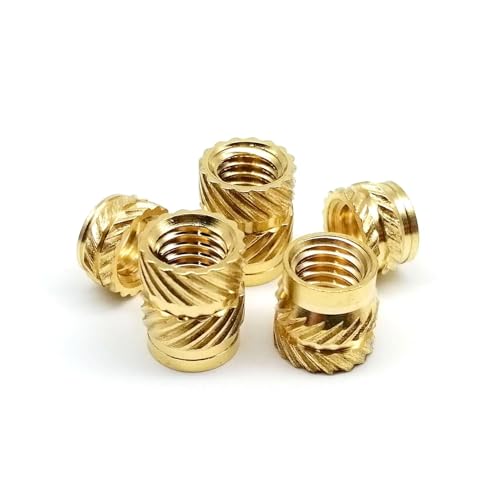 100–1300-teiliges Messing-Kupfer-Einbettungseinsatz-Muttern-Kit M1,4 M1,6 M2 M2,5 M3 M4 M5 M6 for Heißschmelz-Injektion, 3D-Druck, Twill-Rändelgewinde(M2M2.5M3M4 850pcs) von TULDYS