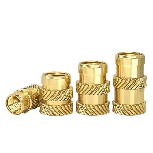 15/20 Stück Hotmelt-Einsteckmutter M2 M2.5 M3 M4 M5 M6 Messing Hotmelt-Einsatz Rändelmutter Wärmeform-Einspritzmutter ABS-Kunststoff-Einbettung(Length 5mm,M2.5xOD4mm (20 Pcs)) von TULDYS