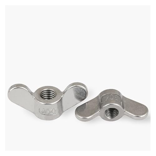 2/5 Stück 304 Edelstahl Spezialförmige Handschraubenmutter Großes Ohr Schmetterlingsmutter Schraube Barren Schraubverschluss M4 M5 M6 M8 M10-M20(2pcs,M16) von TULDYS