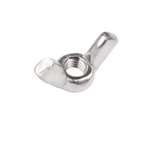 2–10 Stück DIN315 M3 M4 M5 M6 M8 M10 M12 GB62 Schwarz Weiß Nylon 304 316 Edelstahl Rändelmutter Barren Schmetterlingsohr Flügelmutter(304 stainless steel,2pcs M12) von TULDYS