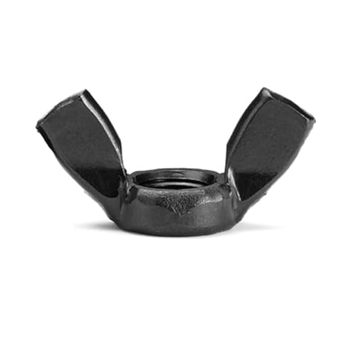 2–10 Stück DIN315 M3 M4 M5 M6 M8 M10 M12 GB62 Schwarz Weiß Nylon 304 316 Edelstahl Rändelmutter Barren Schmetterlingsohr Flügelmutter(Black 304 stainless,5pcs M8) von TULDYS