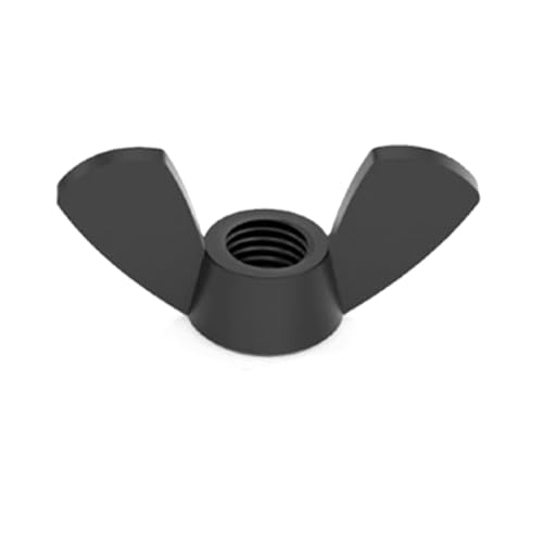 2–10 Stück DIN315 M3 M4 M5 M6 M8 M10 M12 GB62 Schwarz Weiß Nylon 304 316 Edelstahl Rändelmutter Barren Schmetterlingsohr Flügelmutter(Black nylon,2pcs M12) von TULDYS