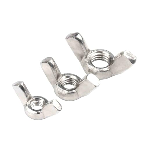2–10 Stück Flügelmuttern Schmetterlingsmuttern M3 M4 M5 M6 M8 M10 M12 Flügelmuttern Edelstahl 304 Handfest anziehen Flügelmuttern Schmetterlingsmutter DIN315(M3 X 10pcs) von TULDYS
