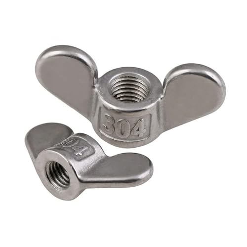 2–10 Stück M4 M5 M6 M8 M10 M12 Flügelmutter 304 Edelstahl Große Ohren Handfest anziehende Mutter Flügelmutter Schmetterlingsmutter Barren Zwei Klauenmuttern(M8 x 5pcs) von TULDYS