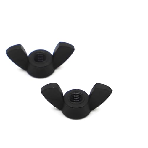 2–10 Stück Nummer 3 4 5 6 8 10 12 DIN315 Schwarz Weiß Kunststoff Nylon Flügelmutter Handdrehung Daumen Schmetterlingsmutter(Black,M10 2pc) von TULDYS