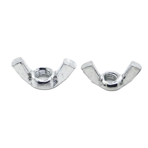2–10 Stück Schmetterlingsflügelmuttern DIN315 304 Edelstahl Flügelmuttern Verzinkter Kohlenstoffstahl Handfest anziehende Mutter M3 M4 M5 M6 M8 M10 M12(Zinc Plated Steel,M12 2pcs) von TULDYS