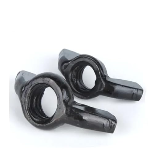 2–10 Stück Schmetterlingsflügelmuttern M3 M4 M5 M6 M8 M10 Edelstahl schwarz verzinkt Flügelmuttern handfest Mutter DIN315(Steel black zinc,M3 10pcs) von TULDYS
